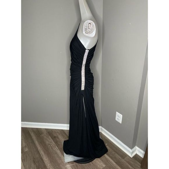 Halston Amira Jersey One-Shoulder Gown US 4 $595 - Picture 7 of 10